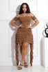 Ariadne Ruffle Train Mini Dress